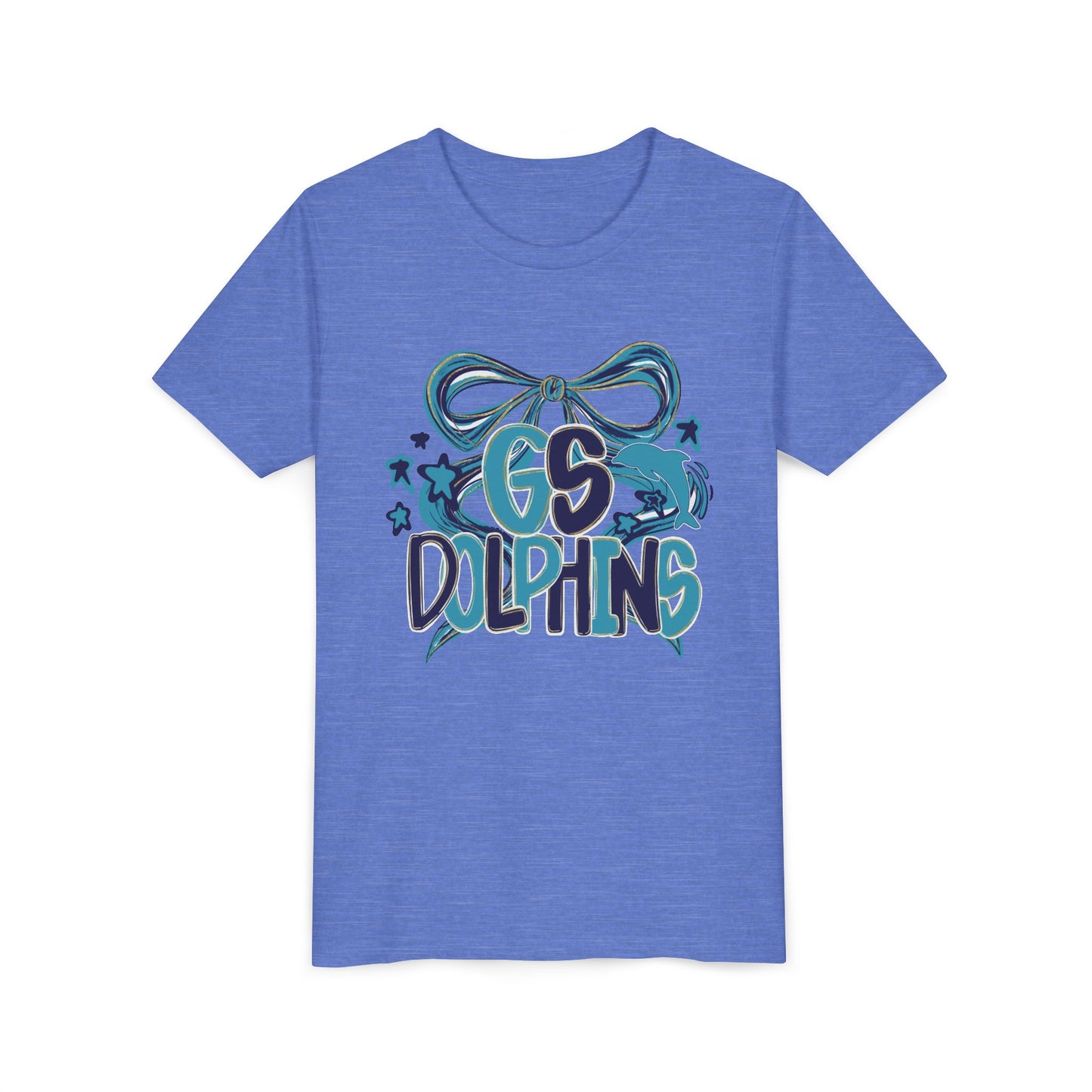 Youth GS Dolphins Bow Tee - Bella Canvas