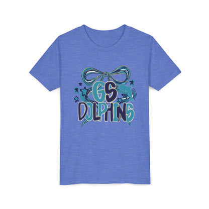Youth GS Dolphins Bow Tee - Bella Canvas