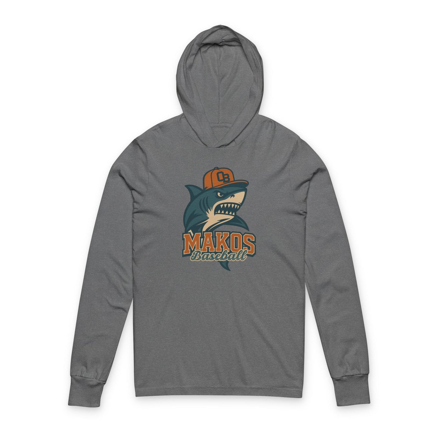 Makos Baseball Unisex Hooded Tee - Bella Canvas