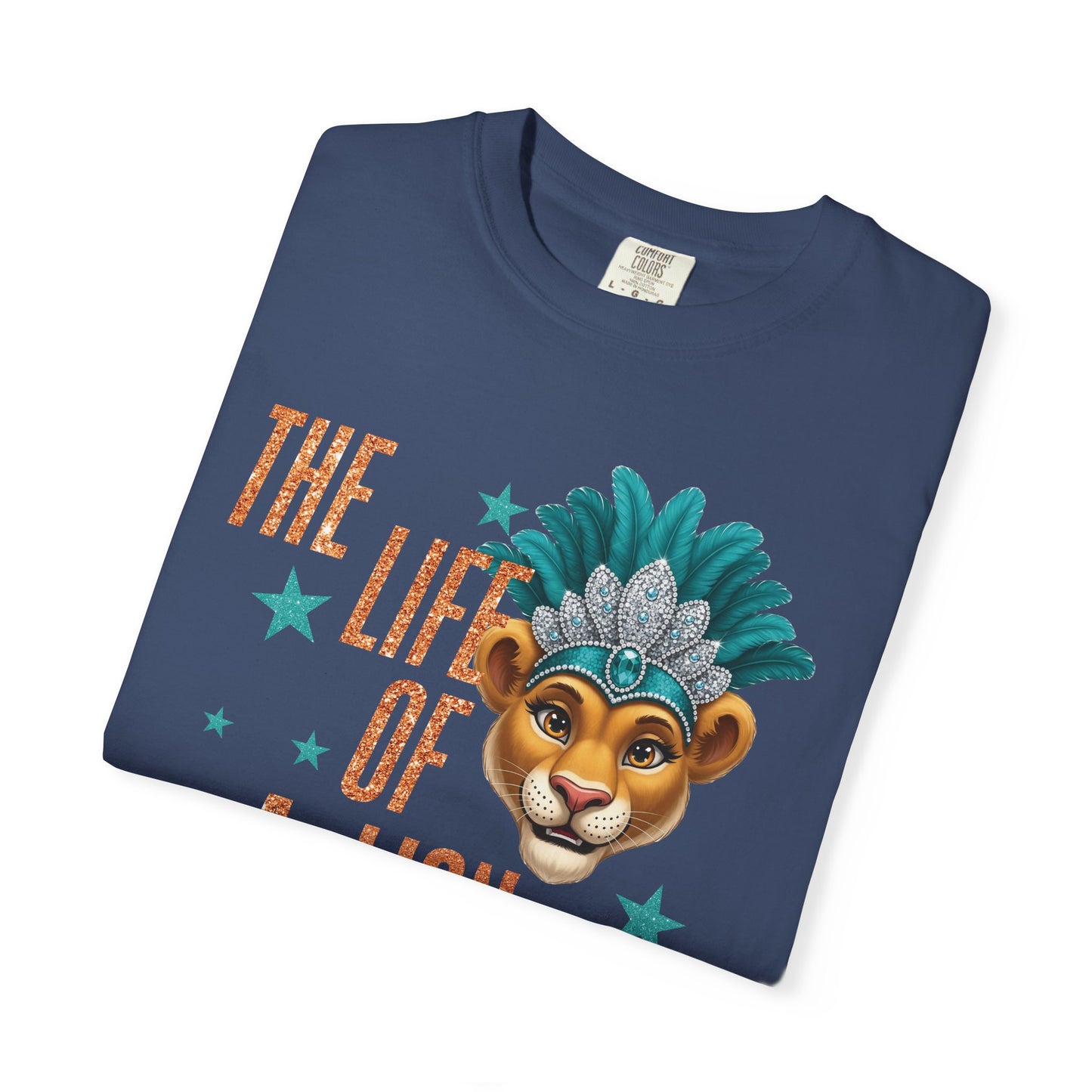 Adult Life of a Lion Faux Glitter - Comfort Colors