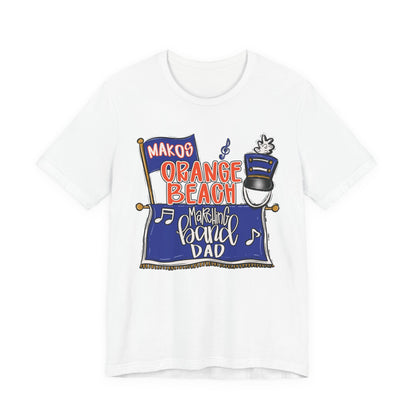 Adult Orange Beach Dad Band Tee - Bella Canvas