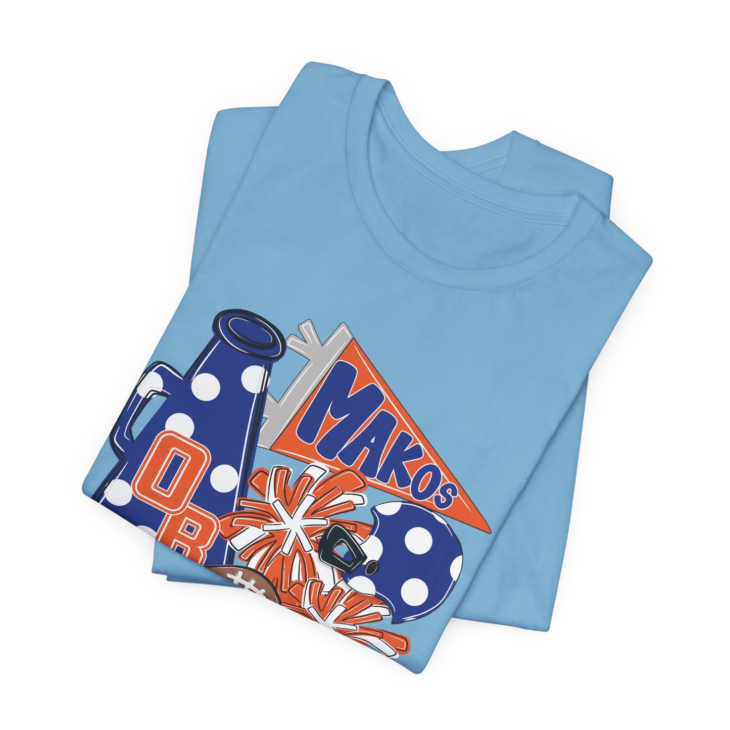 Adult Mega Makos Spirit Football Tee - Bella Canvas
