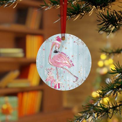 Flamingo Flamingle All The Way Christmas Ornament