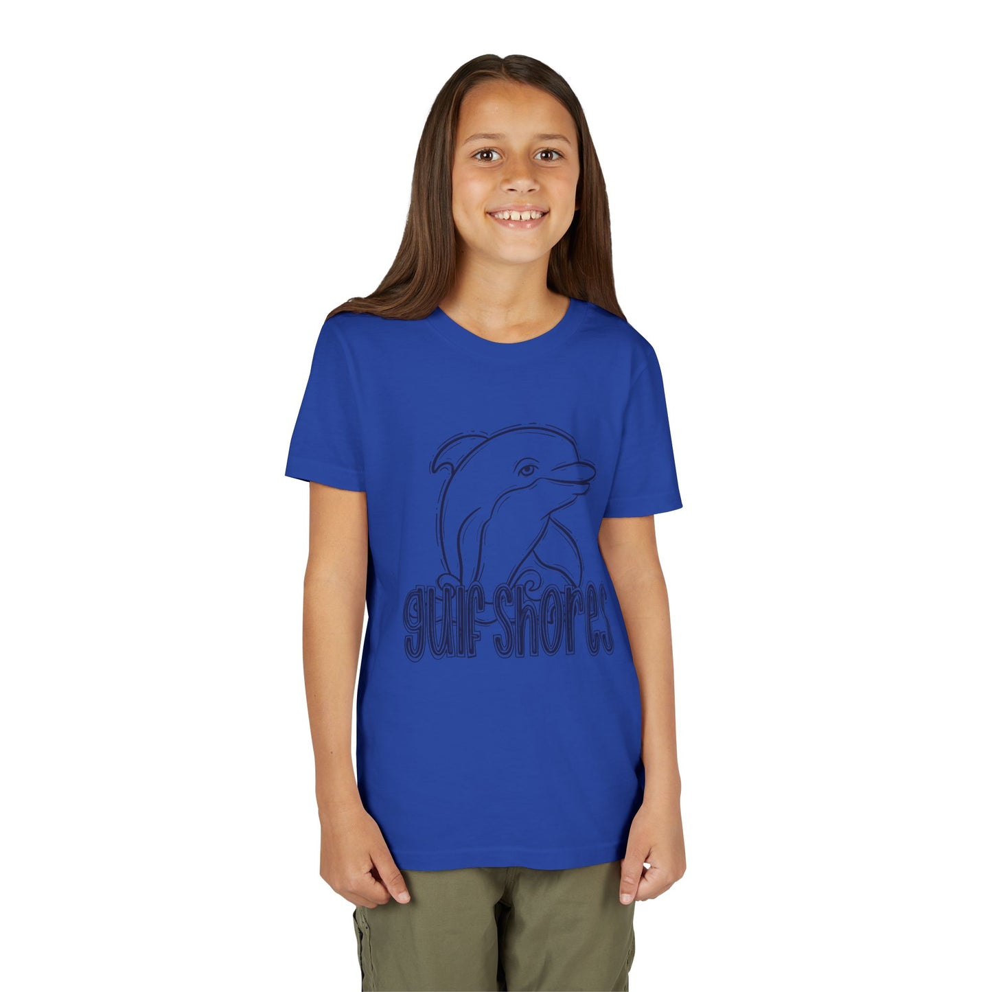 Youth Dolphin Sketch Tee - Bella Canvas