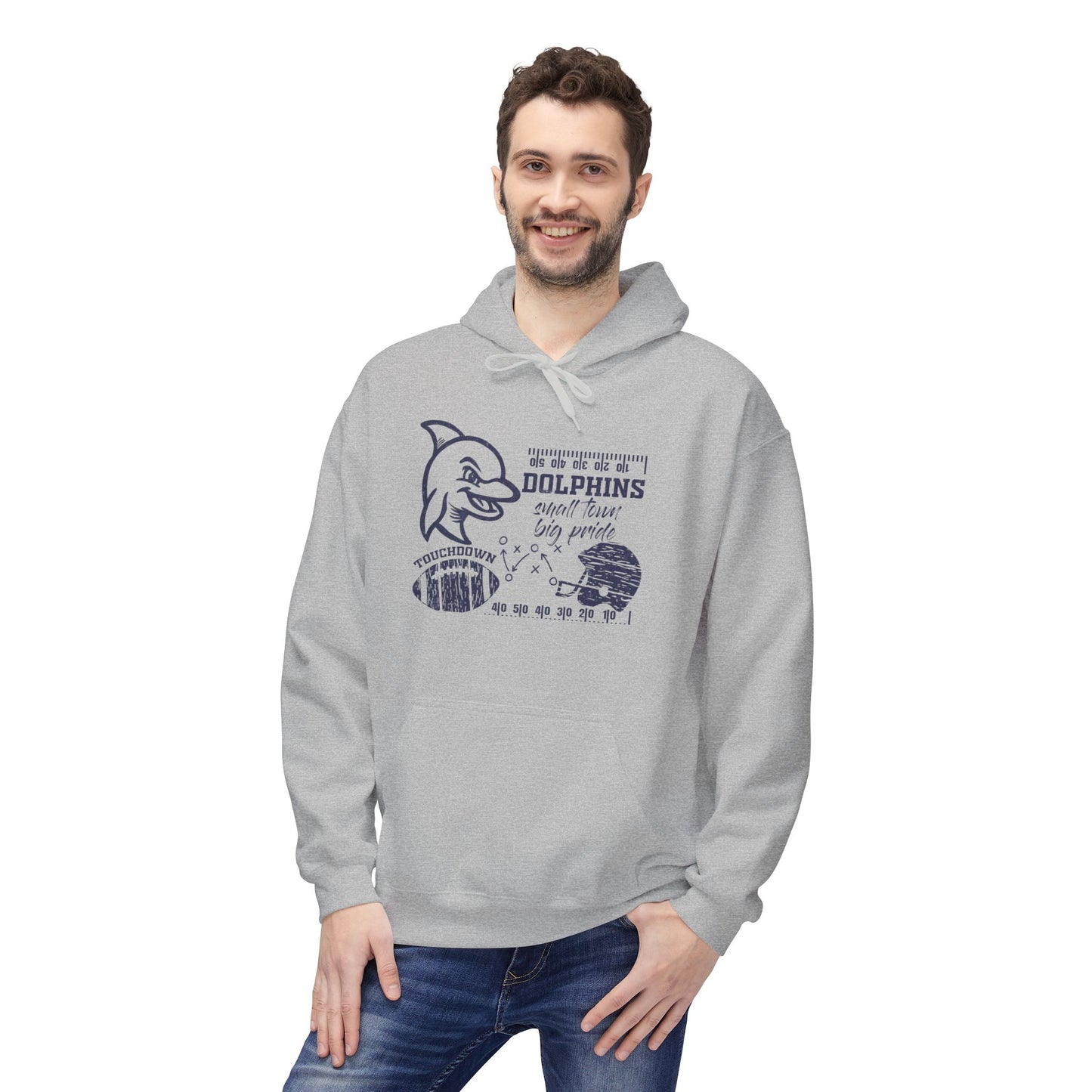 Dolphin Football Hoodie - Gildan