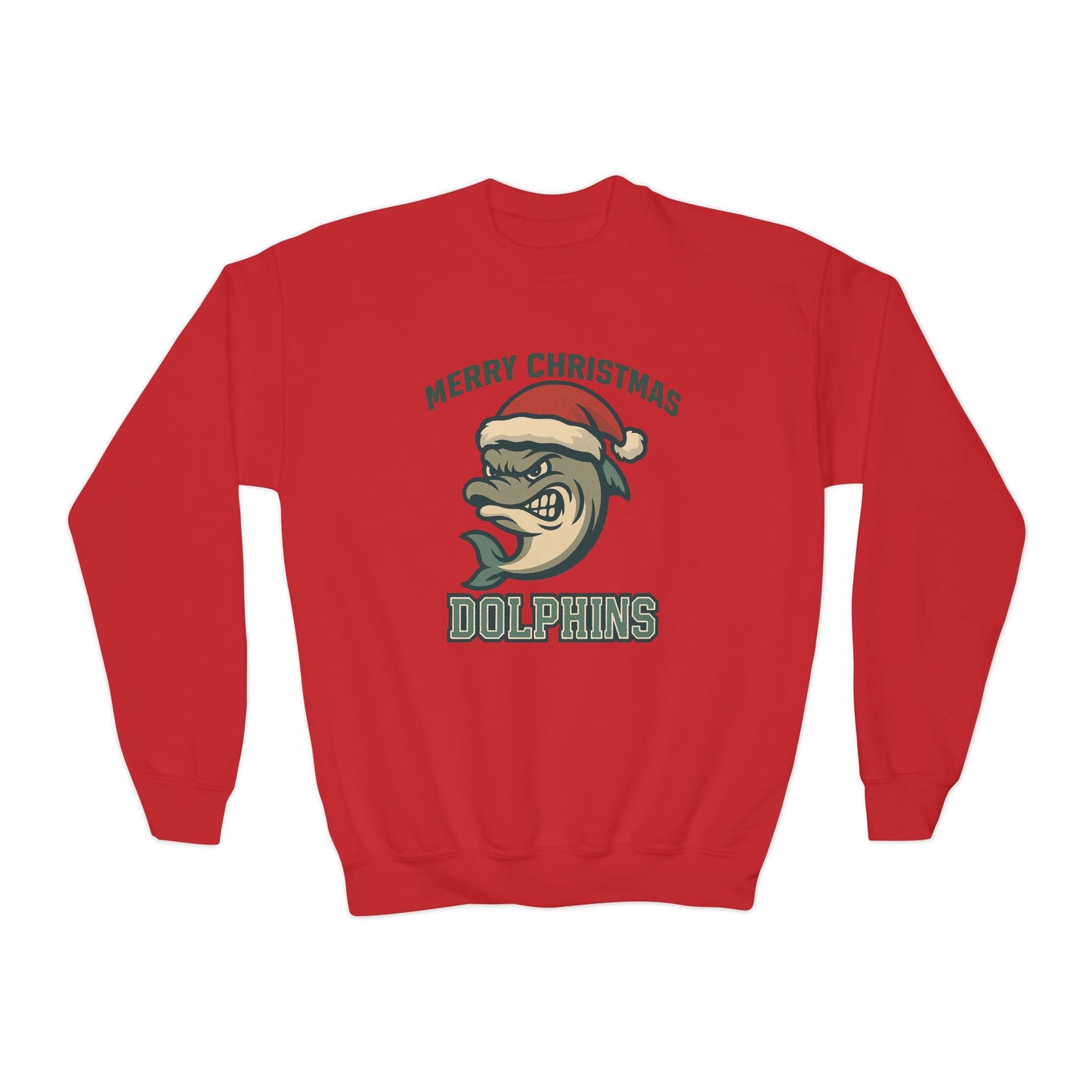 Merry Christmas Dolphins Sweatshirt - Gildan