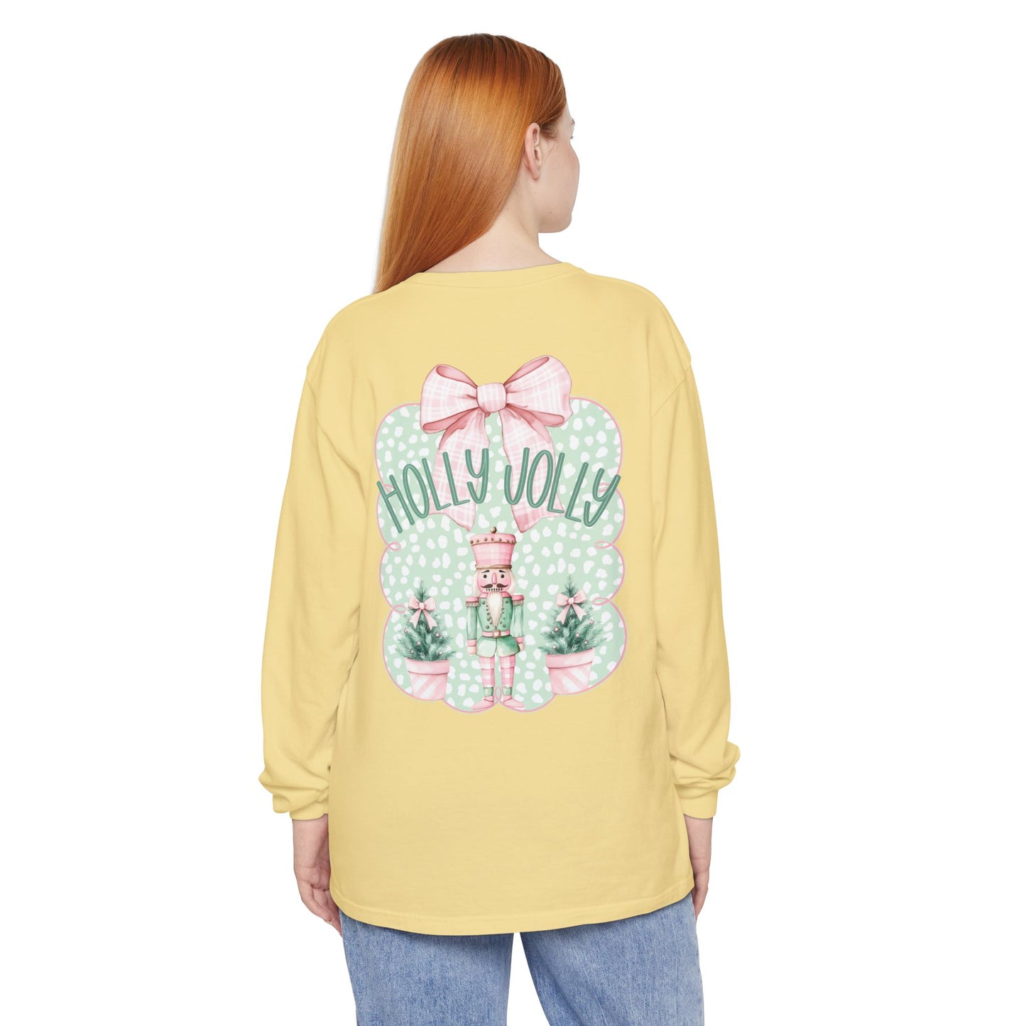 Holly Jolly Long Sleeve Tee - Comfort Colors
