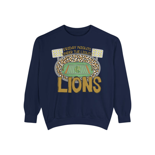 Adult Friday Night Lights Lions Sweatshirt - Comfort Colors