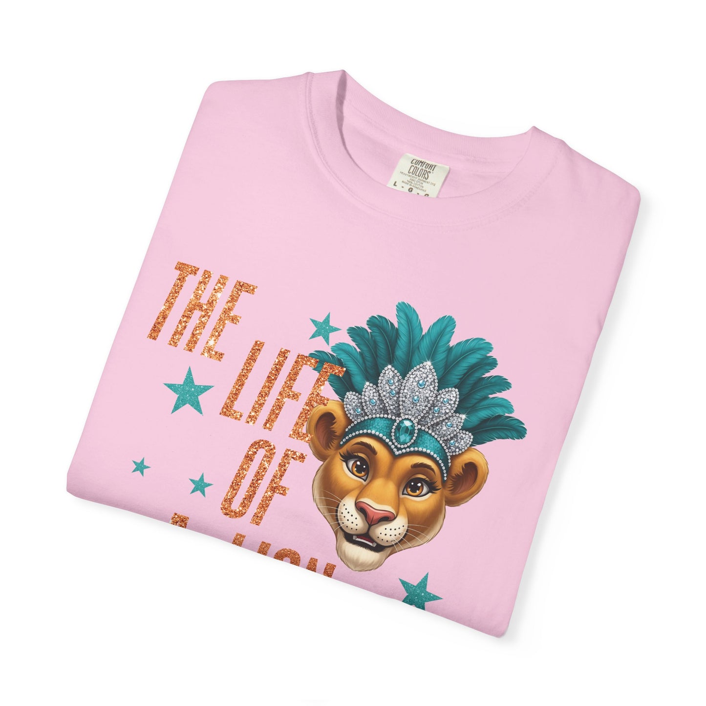 Adult Life of a Lion Faux Glitter - Comfort Colors