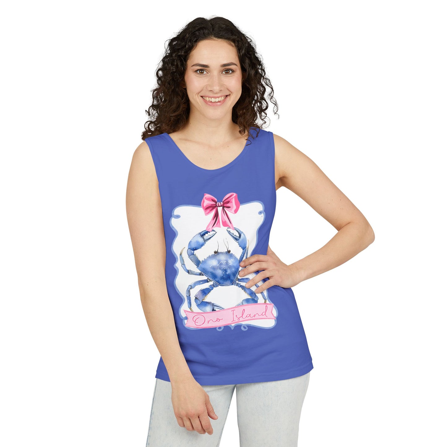 Ono Island Preppy Crab Tank Top - Comfort Colors