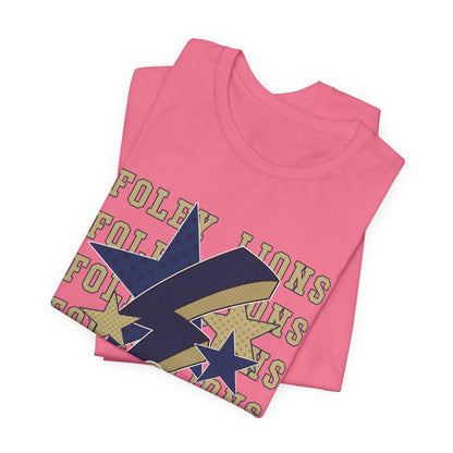 Foley Lions Hearts, Stars, Lightning Tee - Bella Canvas