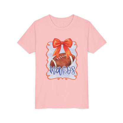 Coquette Watercolor Football Tee - Bella Canvas