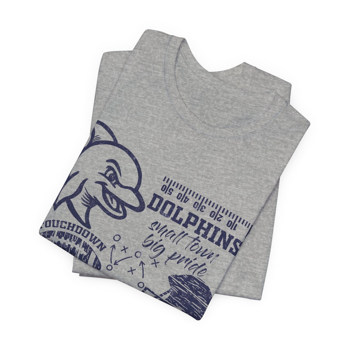 Adult Dolphin Football Tee - Bella Canvas