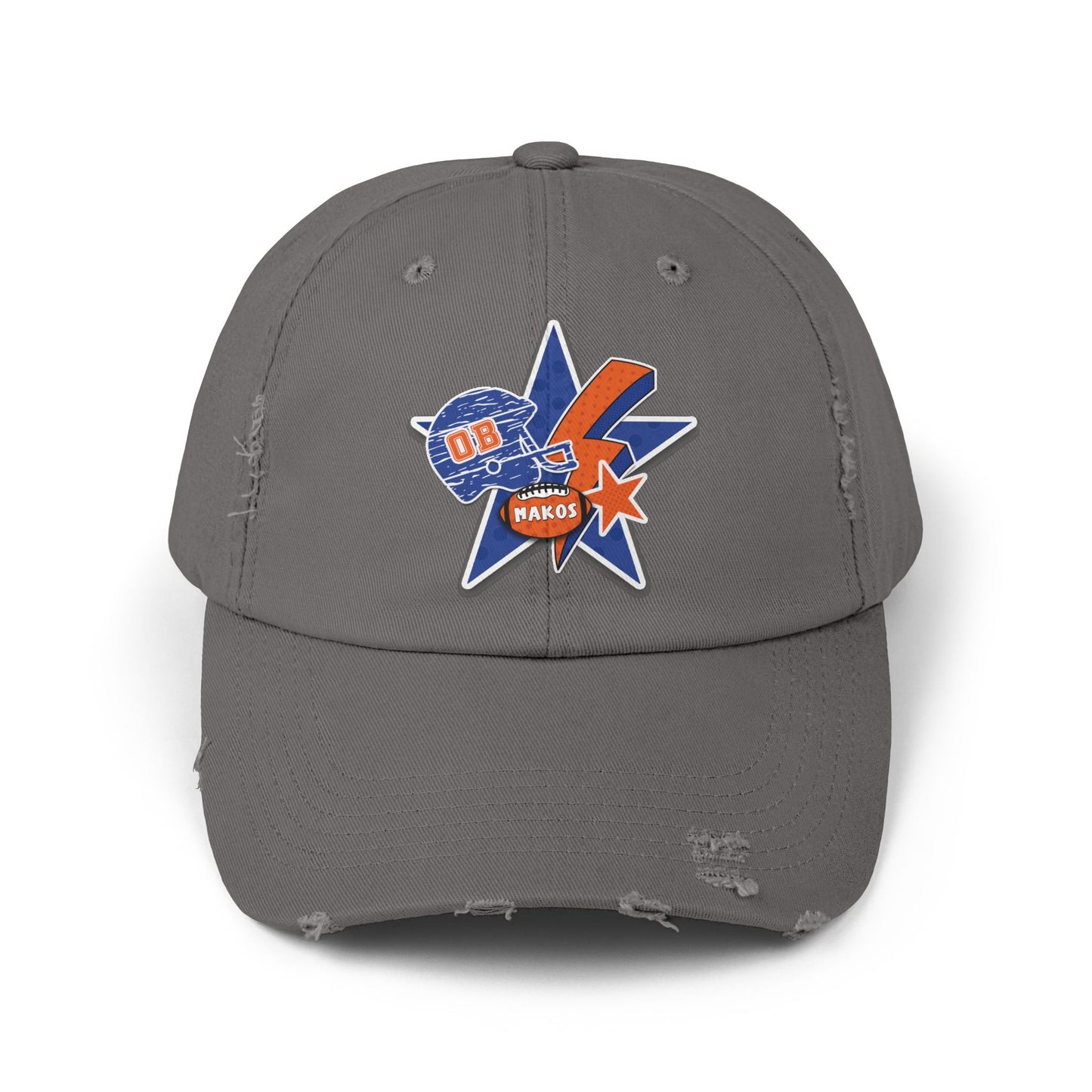 Makos Football Unisex Distressed Cap