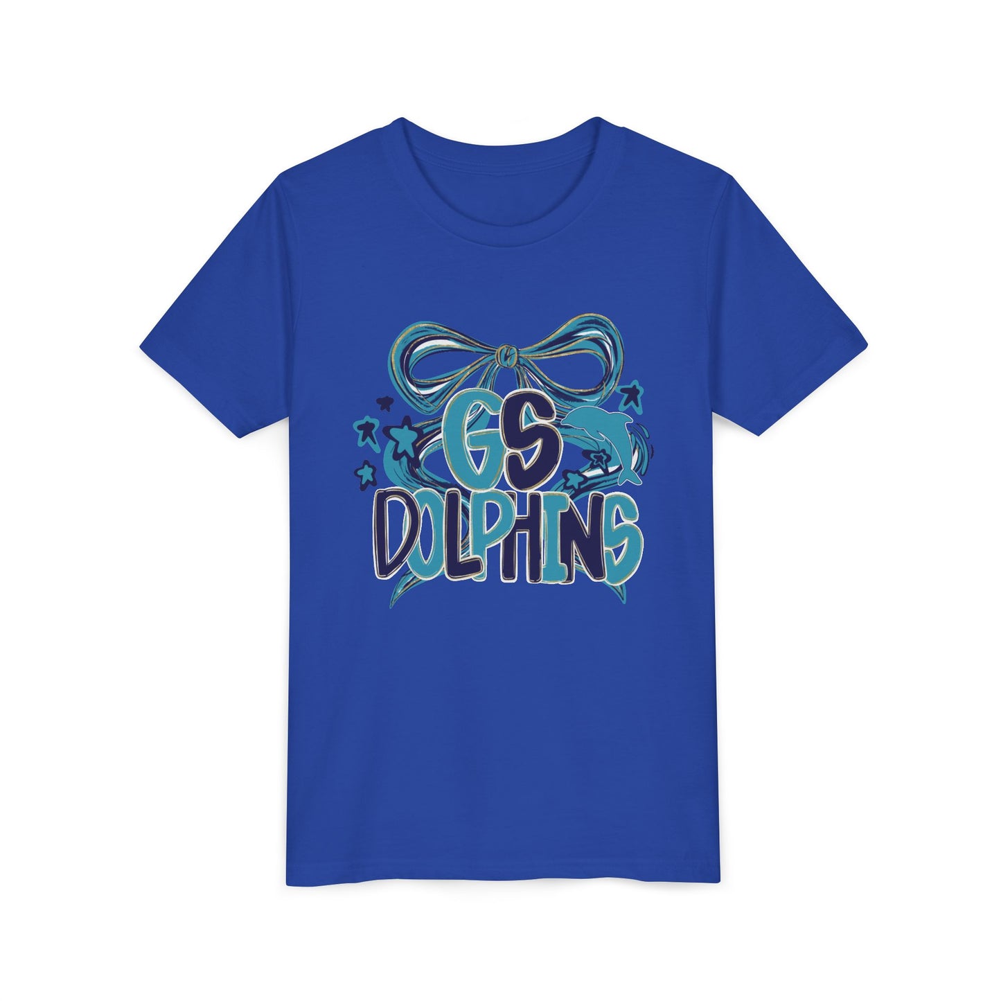 Youth GS Dolphins Bow Tee - Bella Canvas