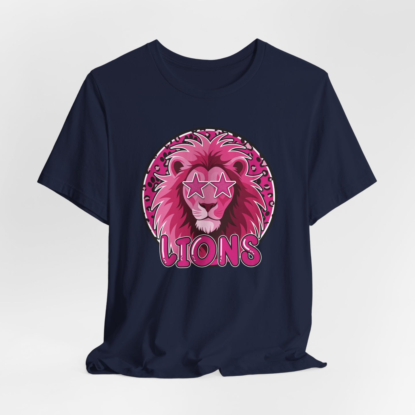 Preppy Pink Lion Tee - Bella Canvas