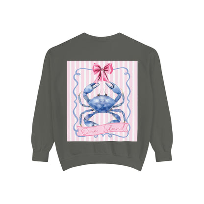 Adult Ono Island Preppy Crab Sweatshirt - Comfort Colors