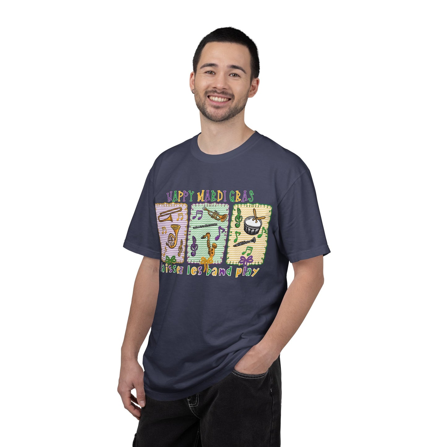Happy Mardi Gras Jazz T-Shirt — Let the Good Times Roll Shirt