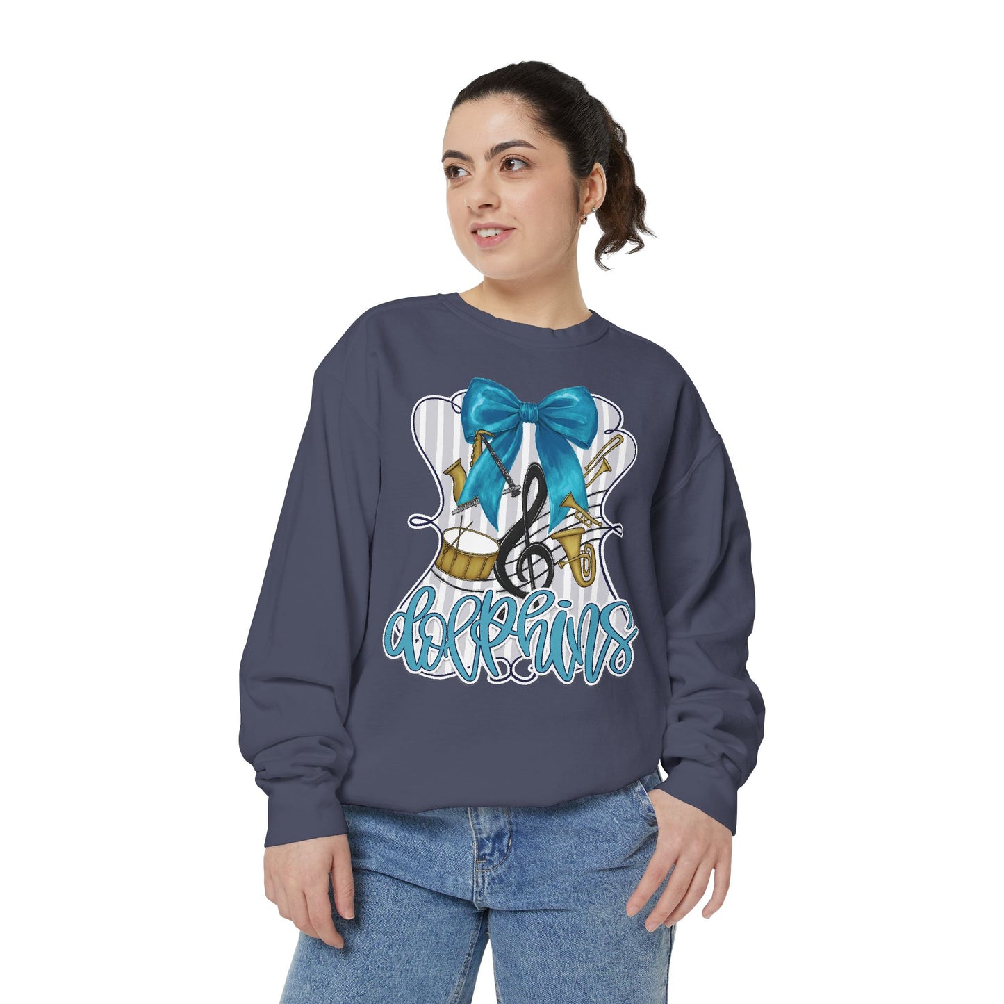 Adult Dolphins Band Sweatshirt - Comfort Colors