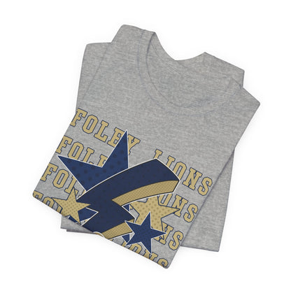 Foley Lions Hearts, Stars, Lightning Tee - Bella Canvas