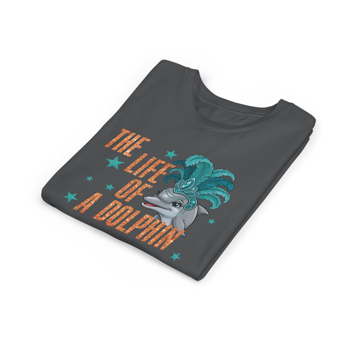 Life of a Dolphin Faux Glitter - Bella Canvas