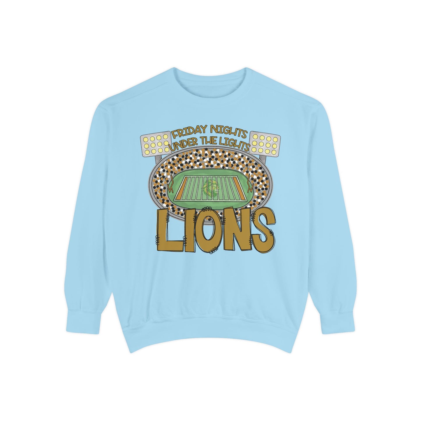 Adult Friday Night Lights Lions Sweatshirt - Comfort Colors