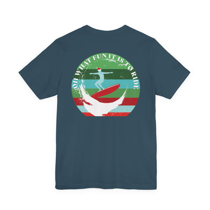 Adult Christmas Surfing Tee - Bella Canvas