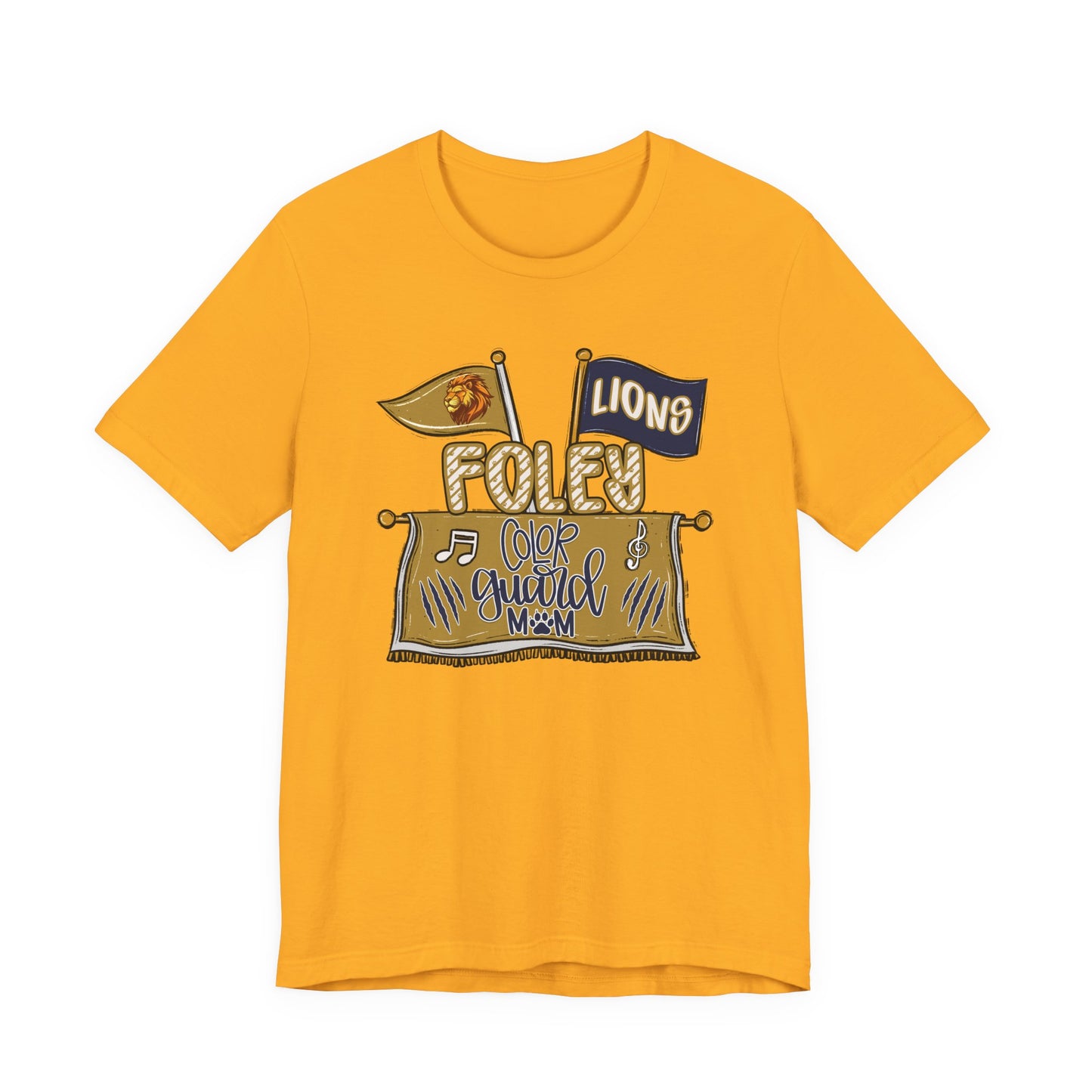 Adult Lions Color Guard Mom Tee - Bella Canvas