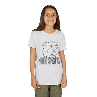 Youth Dolphin Sketch Tee - Bella Canvas
