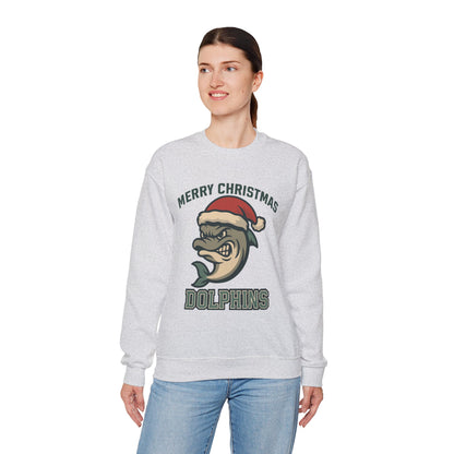 Merry Christmas Dolphins Sweatshirt - Gildan