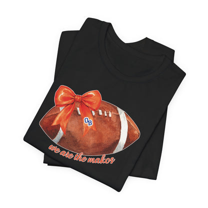 Adult Coquette Makos Football TShirt - Bella canvas