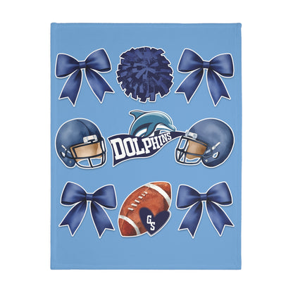 Dolphin Coquette 2 Sided Blanket
