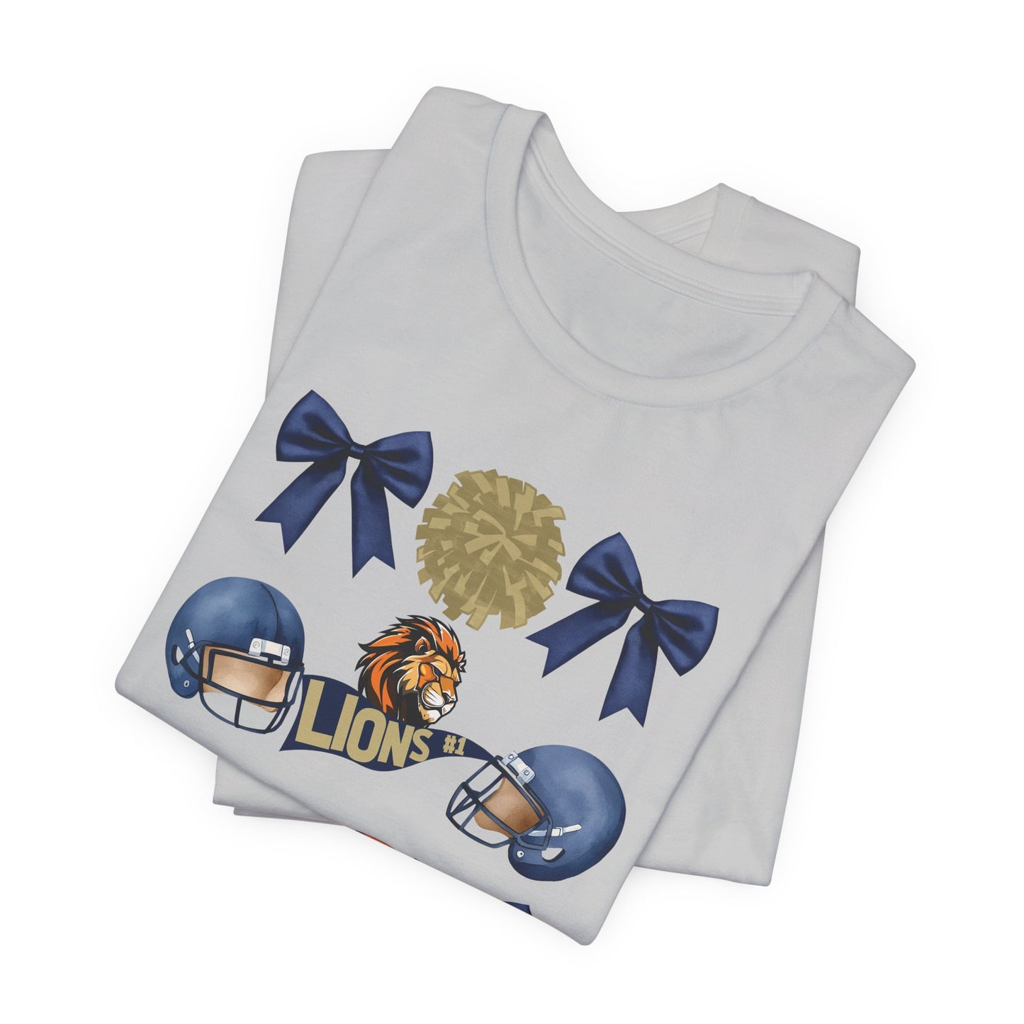Lions Coquette Football Cheer Tee - Bella Canvas