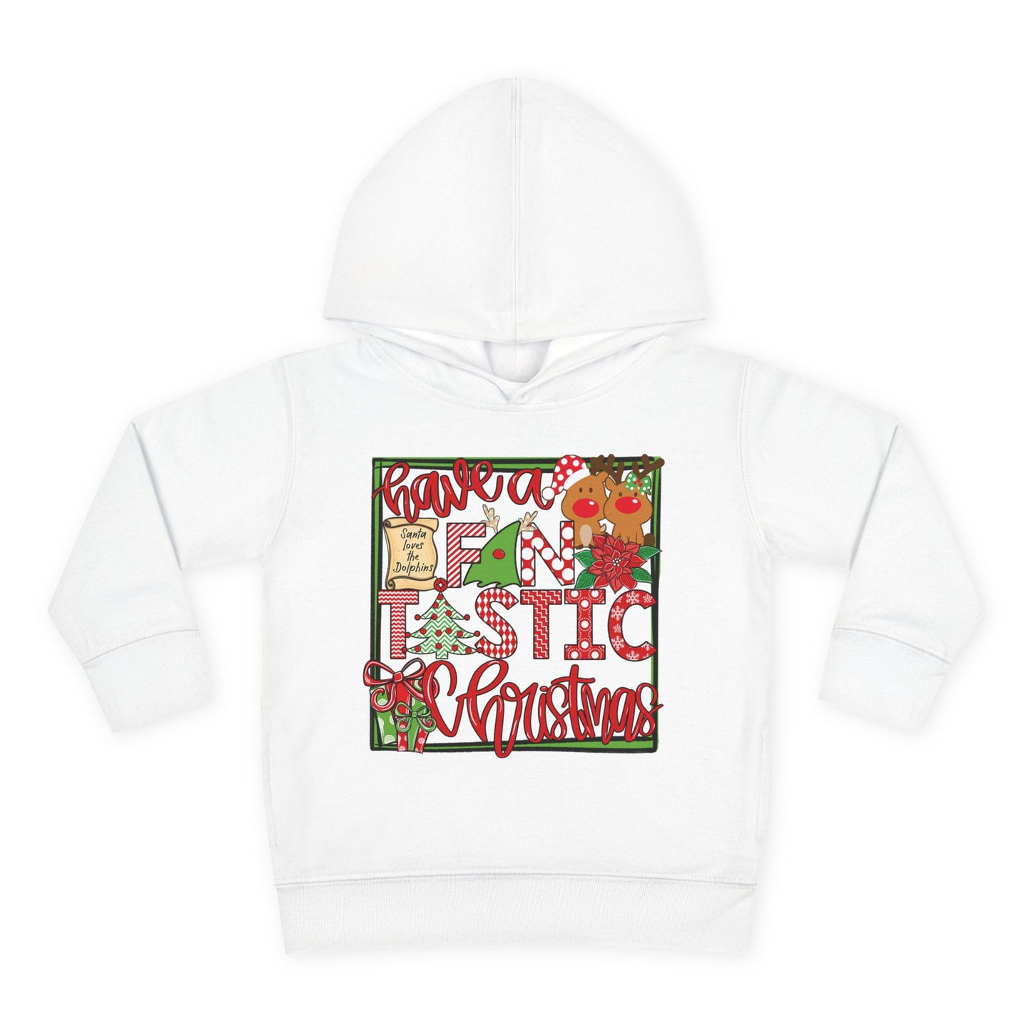 Dolphins Fintastic Christmas Toddler Hoodie