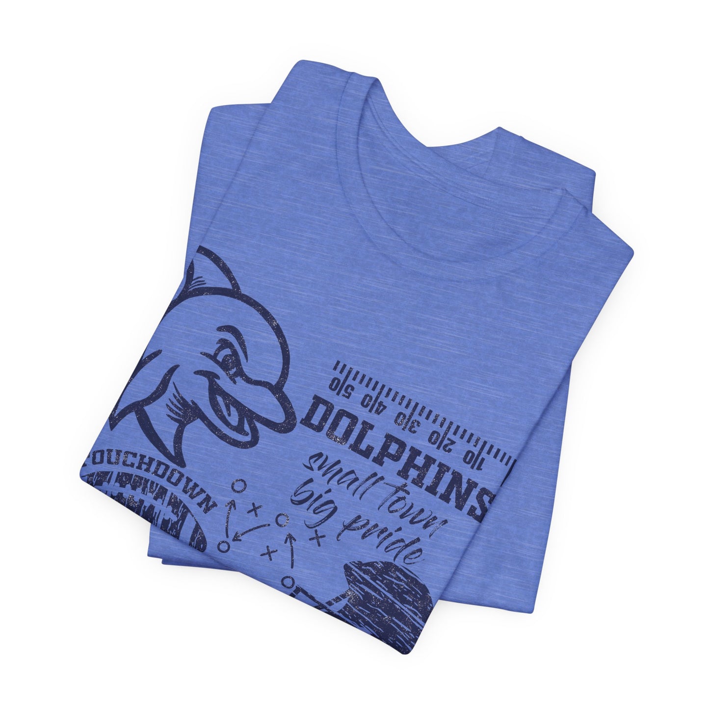 Adult Dolphin Football Tee - Bella Canvas