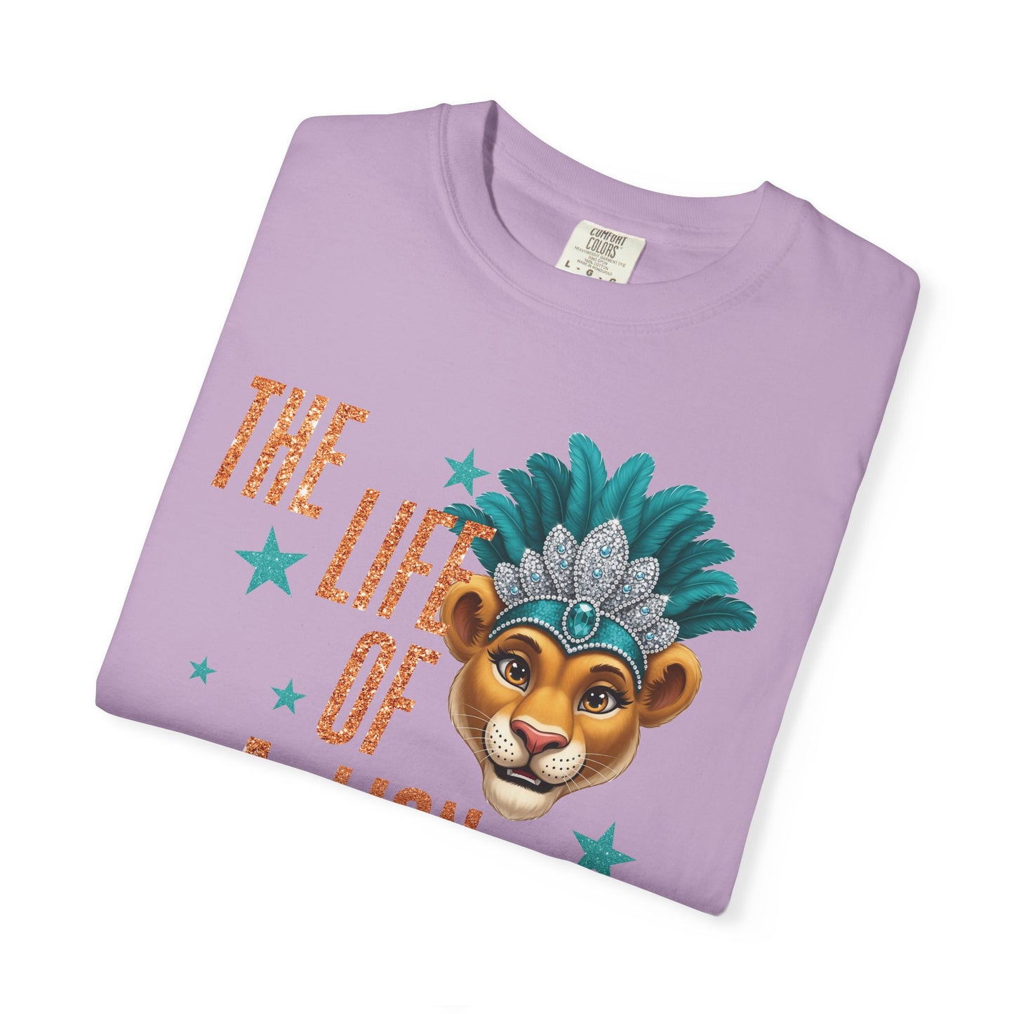 Adult Life of a Lion Faux Glitter - Comfort Colors