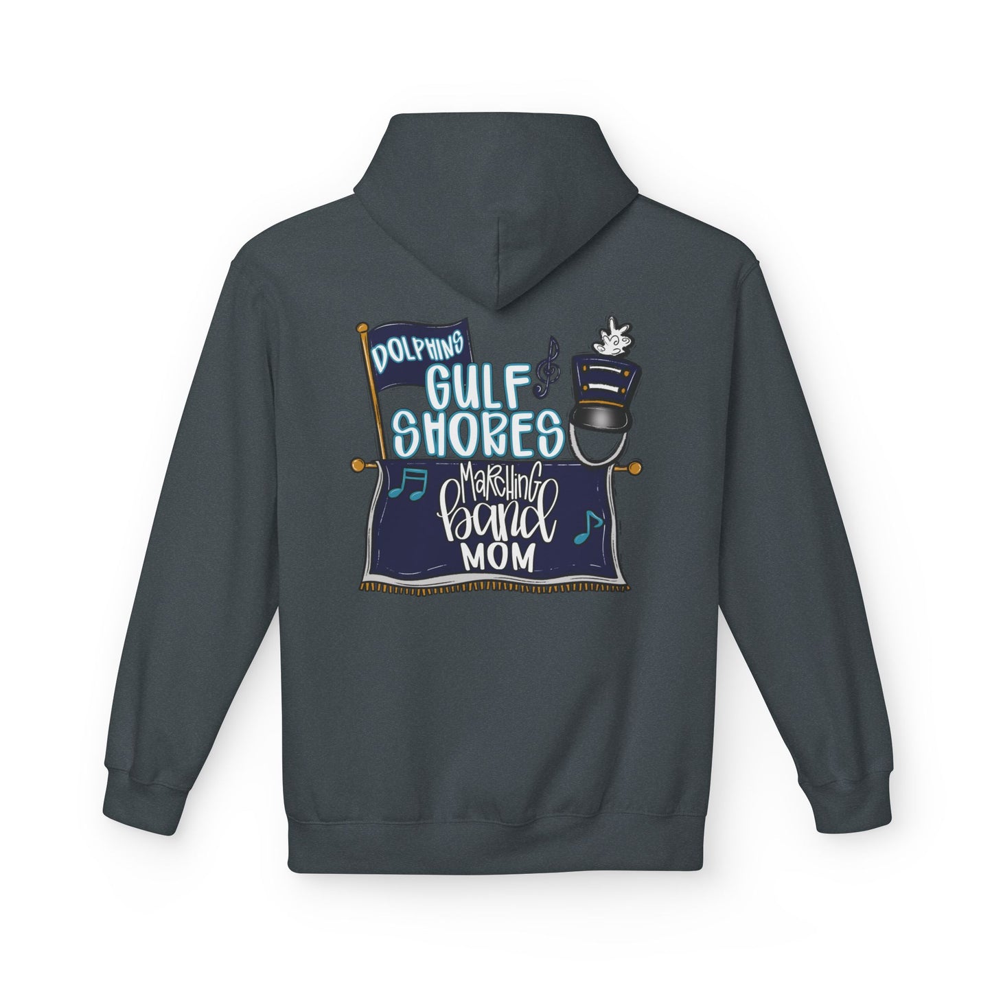 Adult Gulf Shores Marching Band Mom Hoodie - Gildan