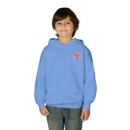 Youth Surfing Christmas Hoodie - Gildan