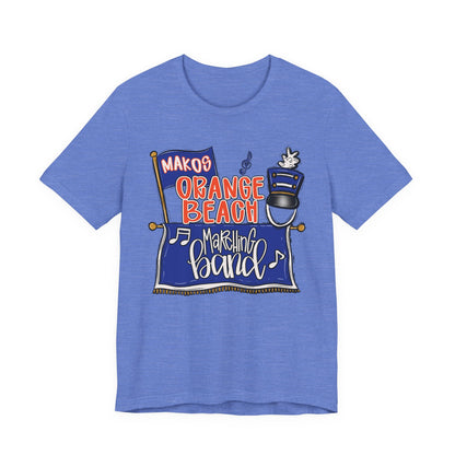 Adult Orange Beach Marching Band Tee - Bella Canvas