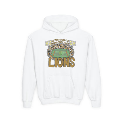 Youth Lions Friday Night Lights Hoodie - Gildan