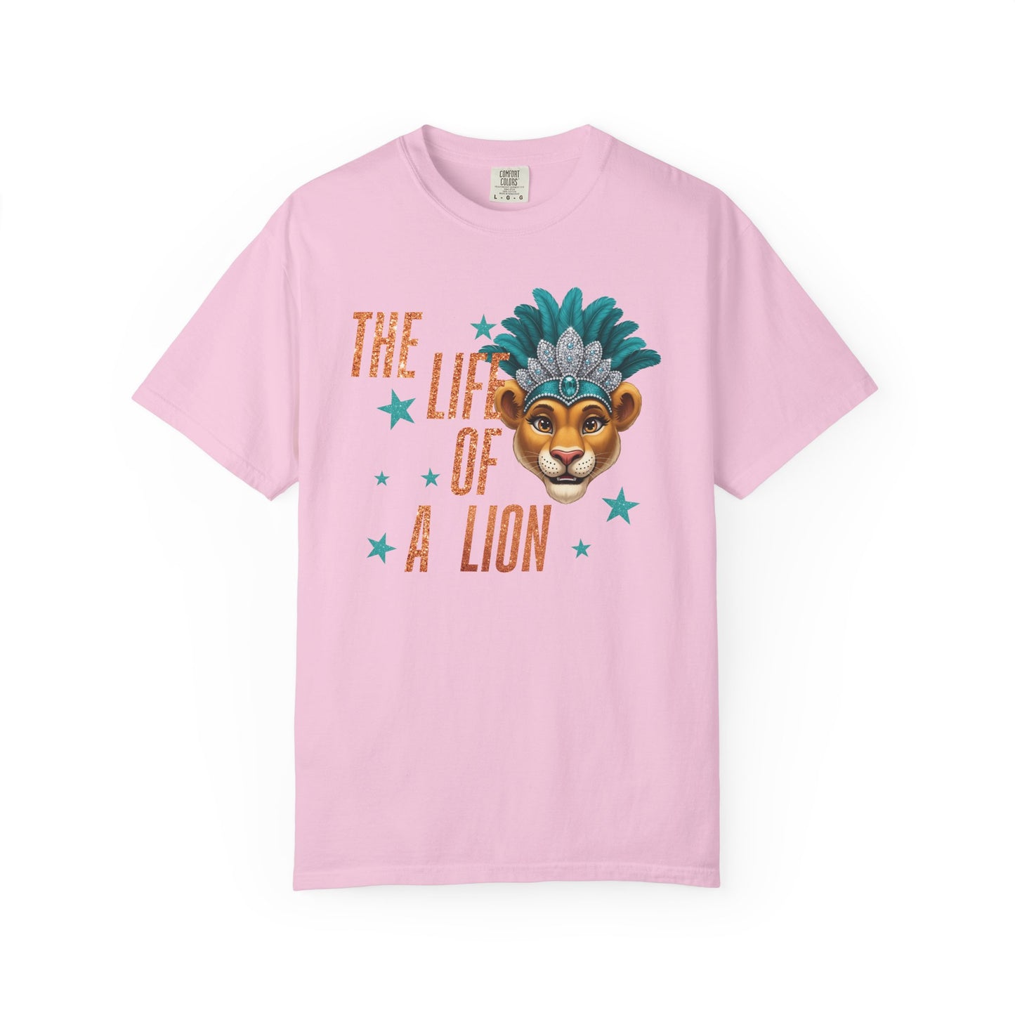 Adult Life of a Lion Faux Glitter - Comfort Colors