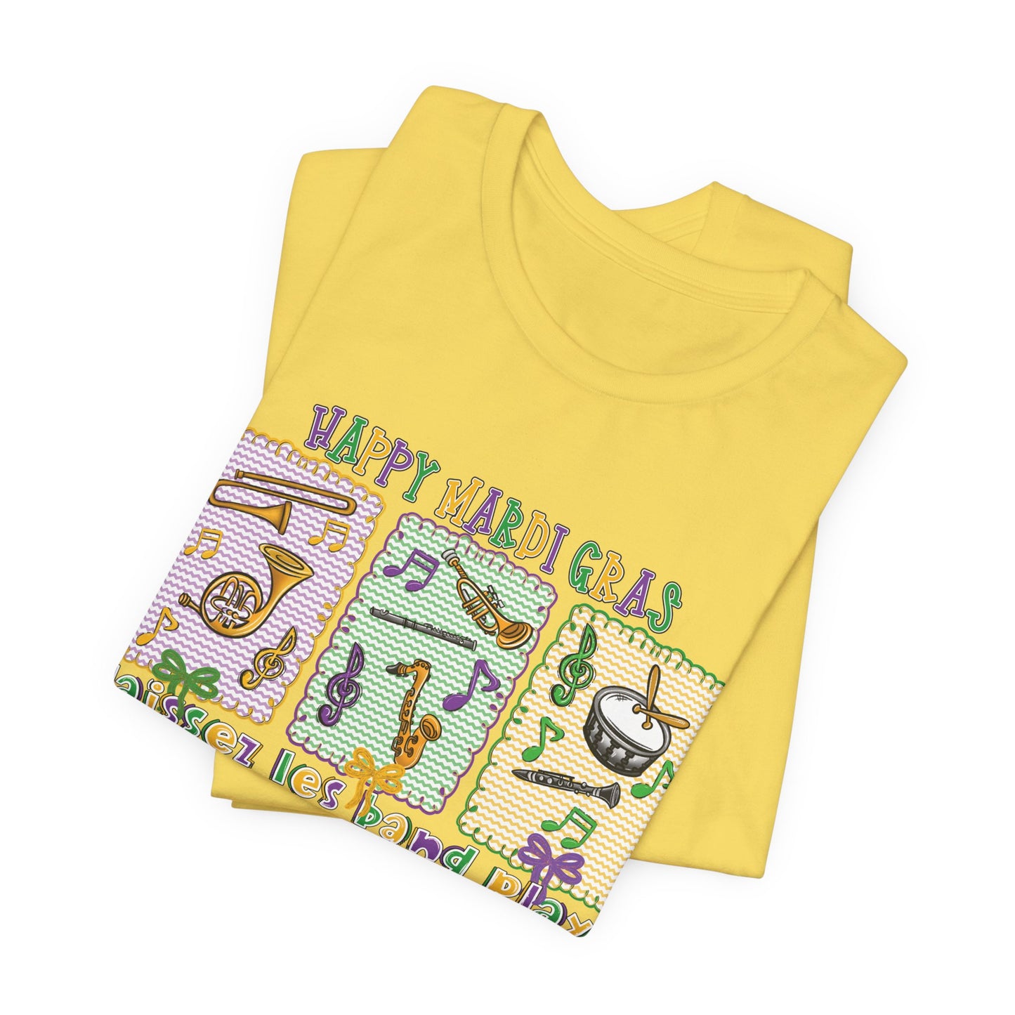 Mardi Gras T-Shirt — "Happy Mardi Gras" Carnival Mask & Beads Celebration Tee