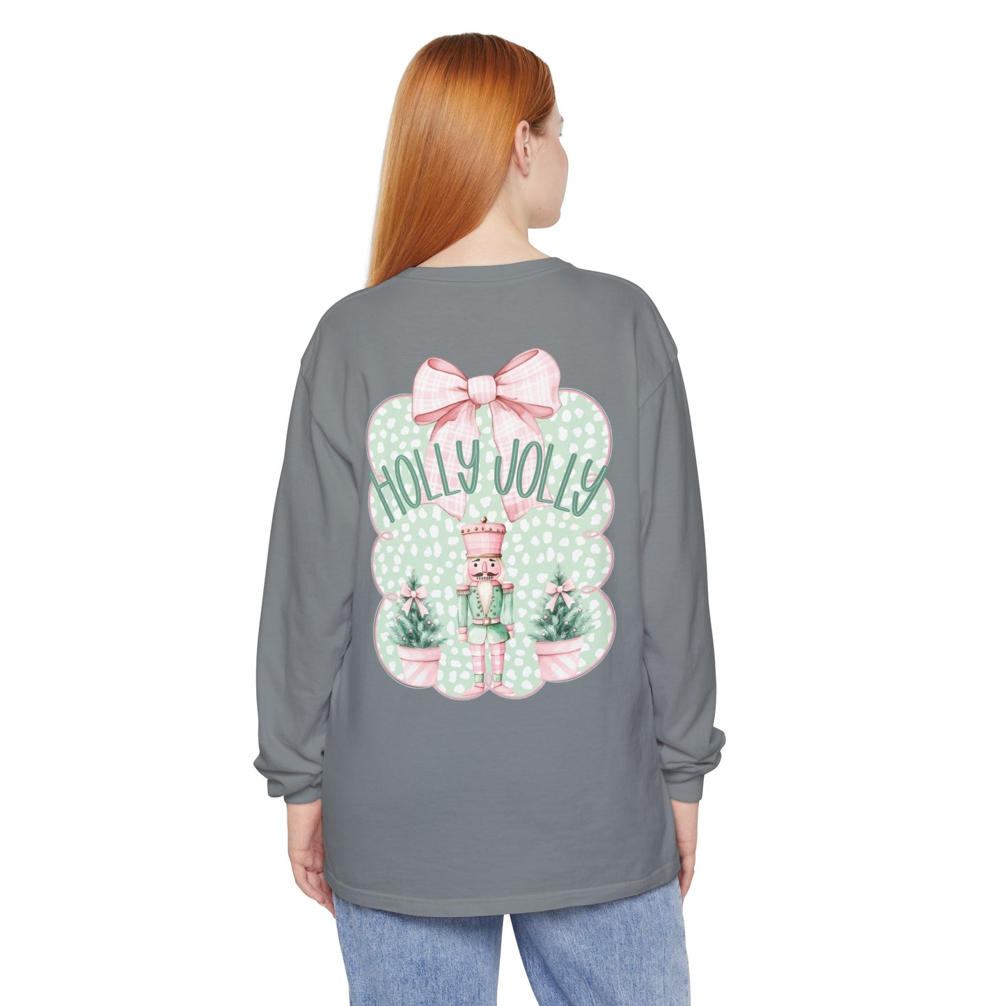 Holly Jolly Long Sleeve Tee - Comfort Colors