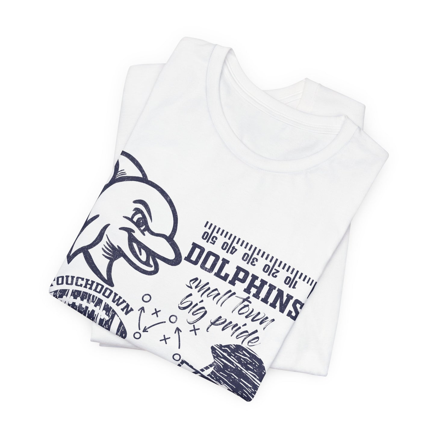 Adult Dolphin Football Tee - Bella Canvas