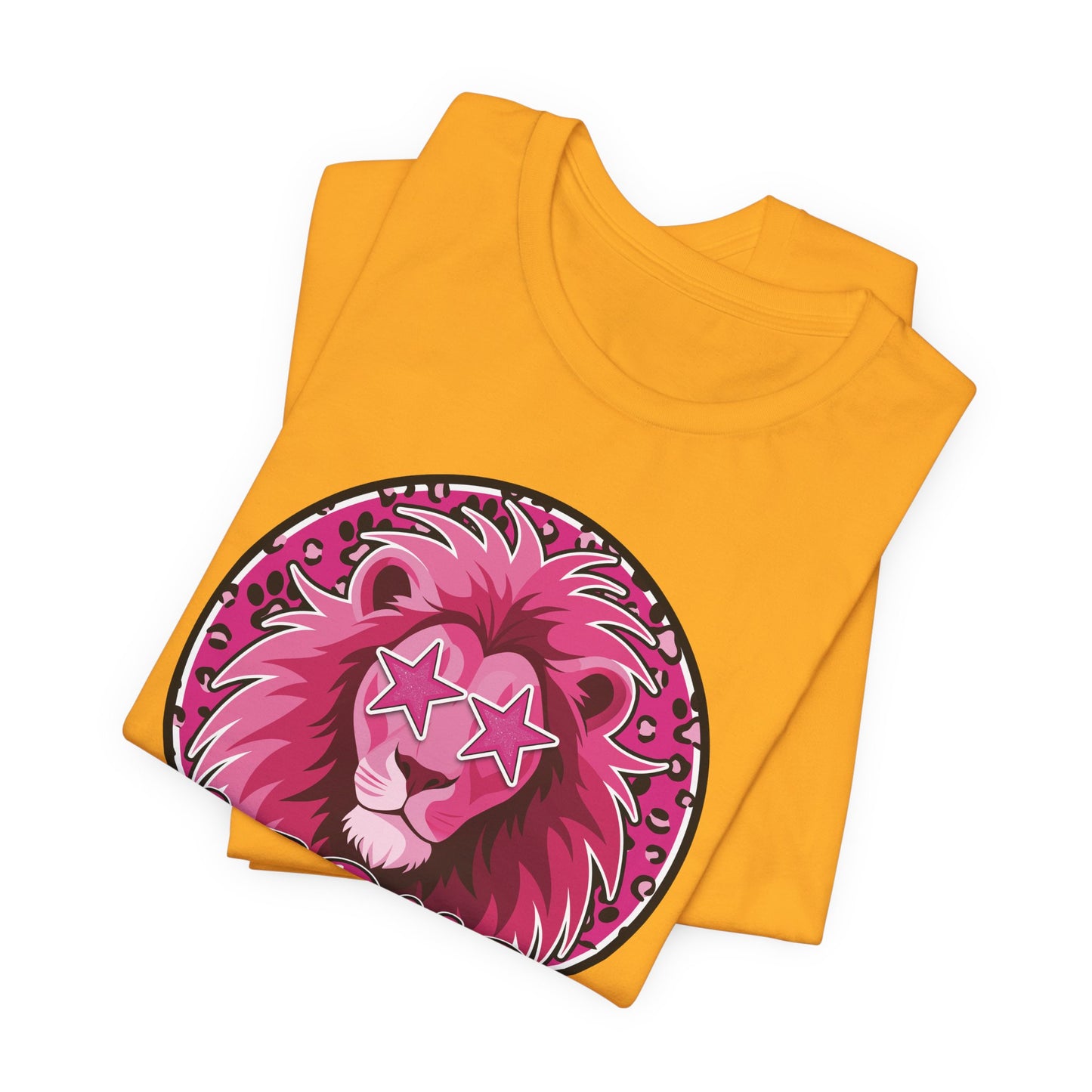 Preppy Pink Lion Tee - Bella Canvas