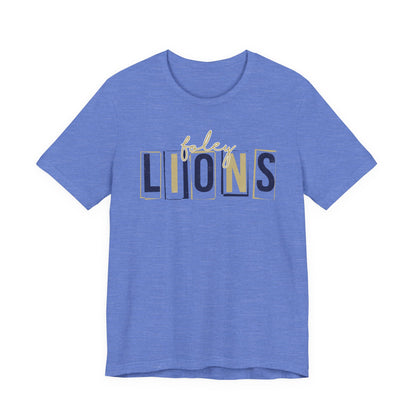 Lions Blocky Spirit Tee - Bella Canvas