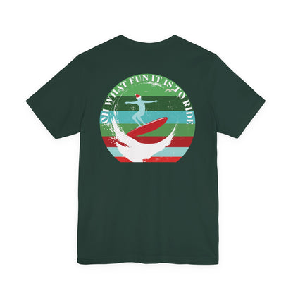 Adult Christmas Surfing Tee - Bella Canvas
