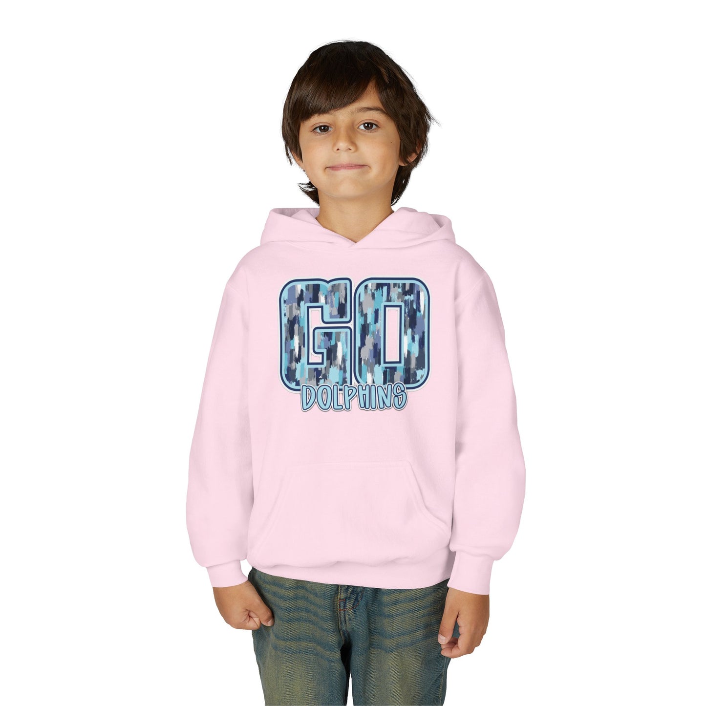 Youth GO Dolphins Hoodie - Gildan