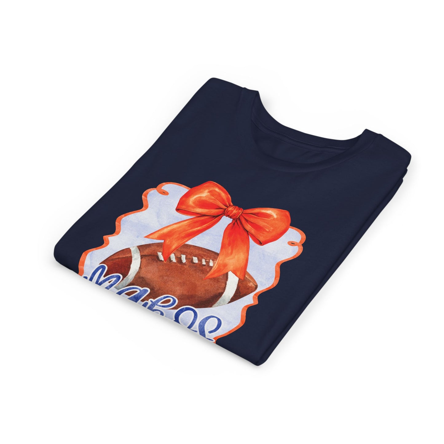 Coquette Watercolor Football Tee - Bella Canvas