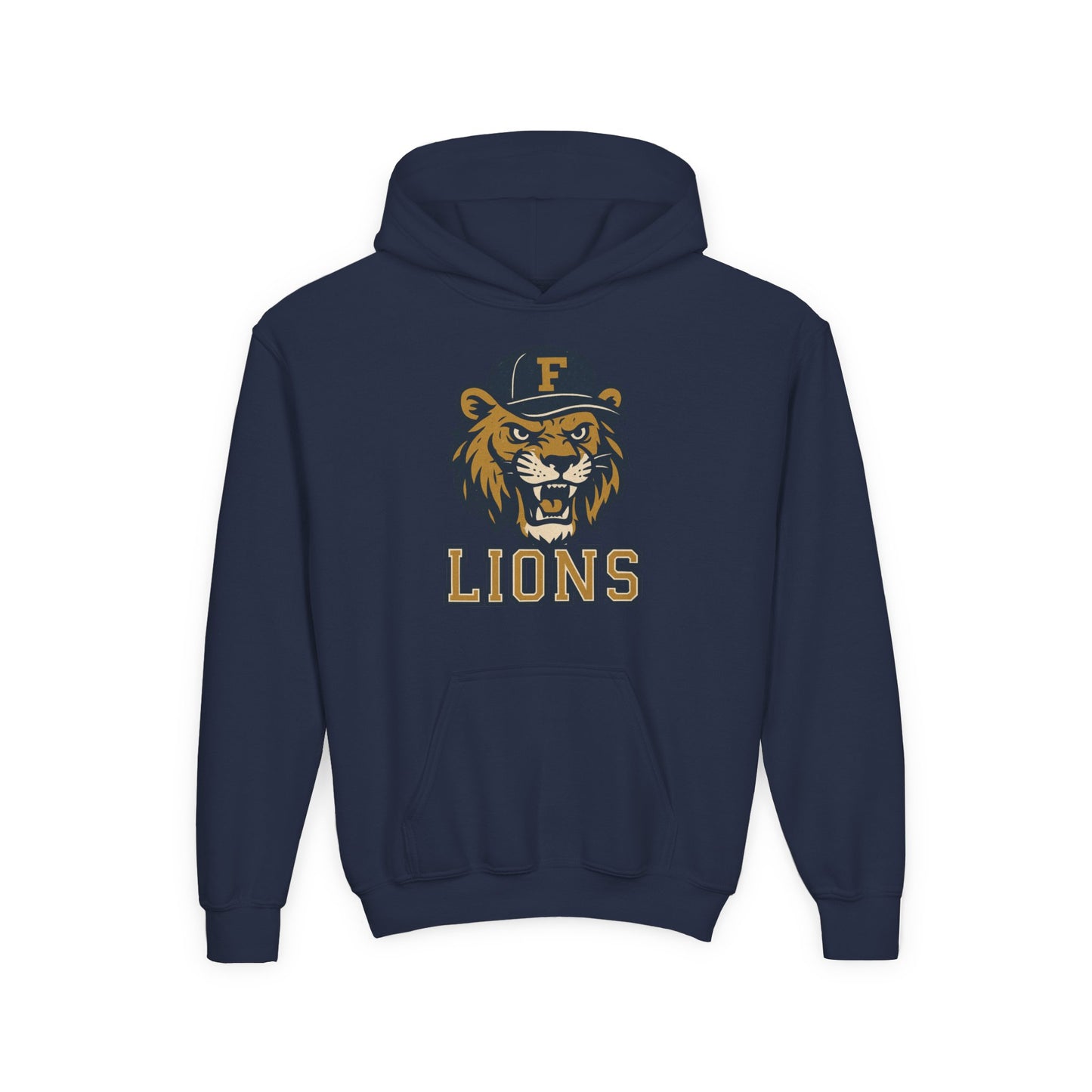 Youth Retro Roaring Lions Hoodie - Gildan